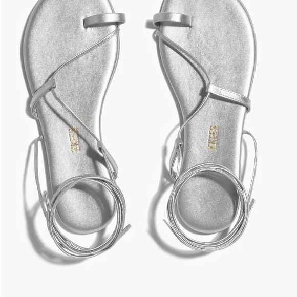 Tkees Metallic Silver Sandals - Picture 1 of 4